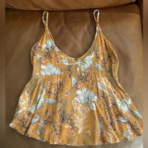 O'Neill Mustard Floral Camisole Top